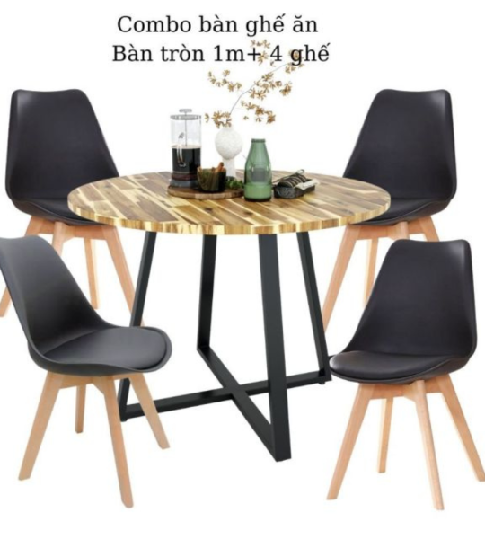 Bộ bàn tròn và 4 ghế Eames